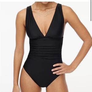 Small JCrew ruched v-neck swimsuit one-piece